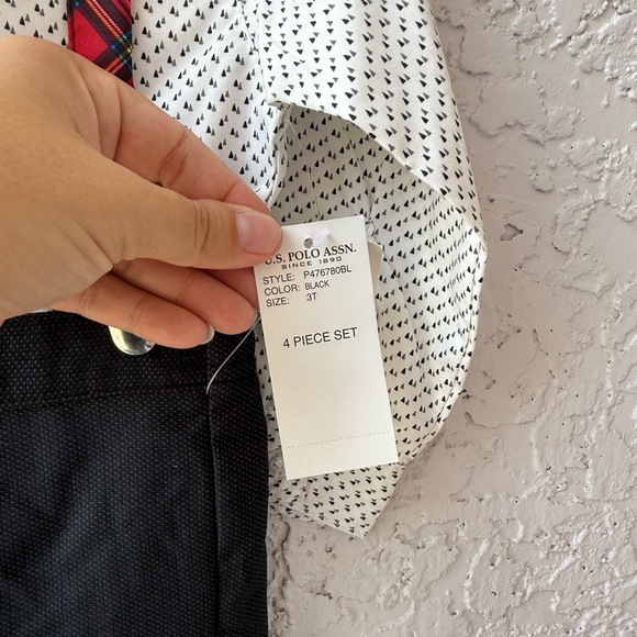 US Polo Assn Outfit 4- Piece Toddler Boys 3T Easter Wedding Formal Outfit - Picture 7 of 7